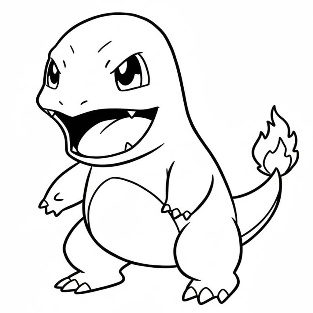 ヒトカゲ 無料で ぬりえ