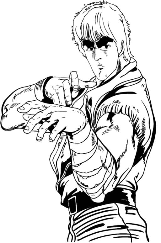 北斗の拳 4 ぬりえ