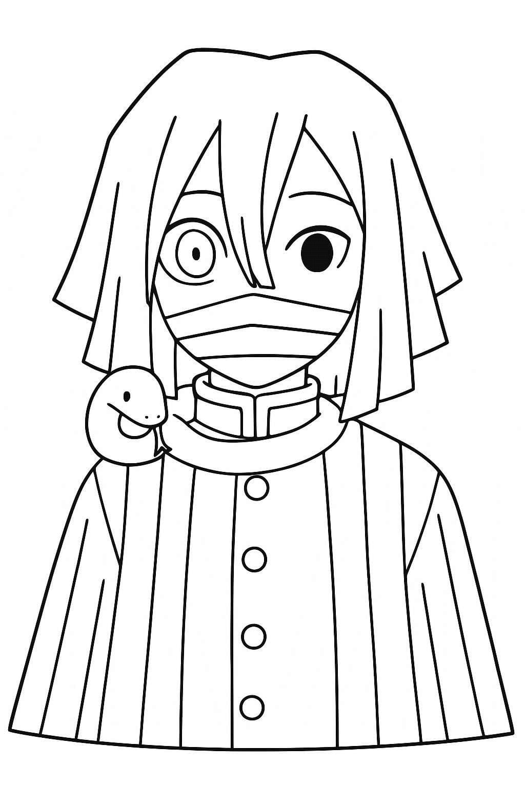 伊黒小芭内 1 ぬりえ