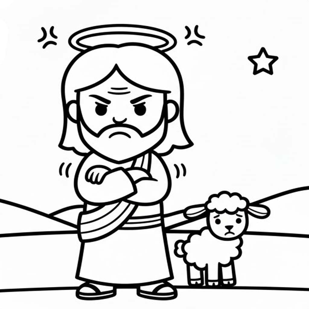 イエス 描画 ぬりえ