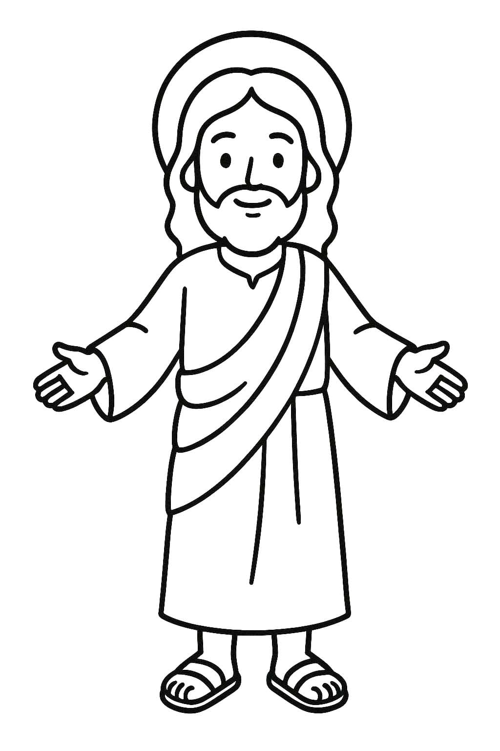 イエス 描く ぬりえ