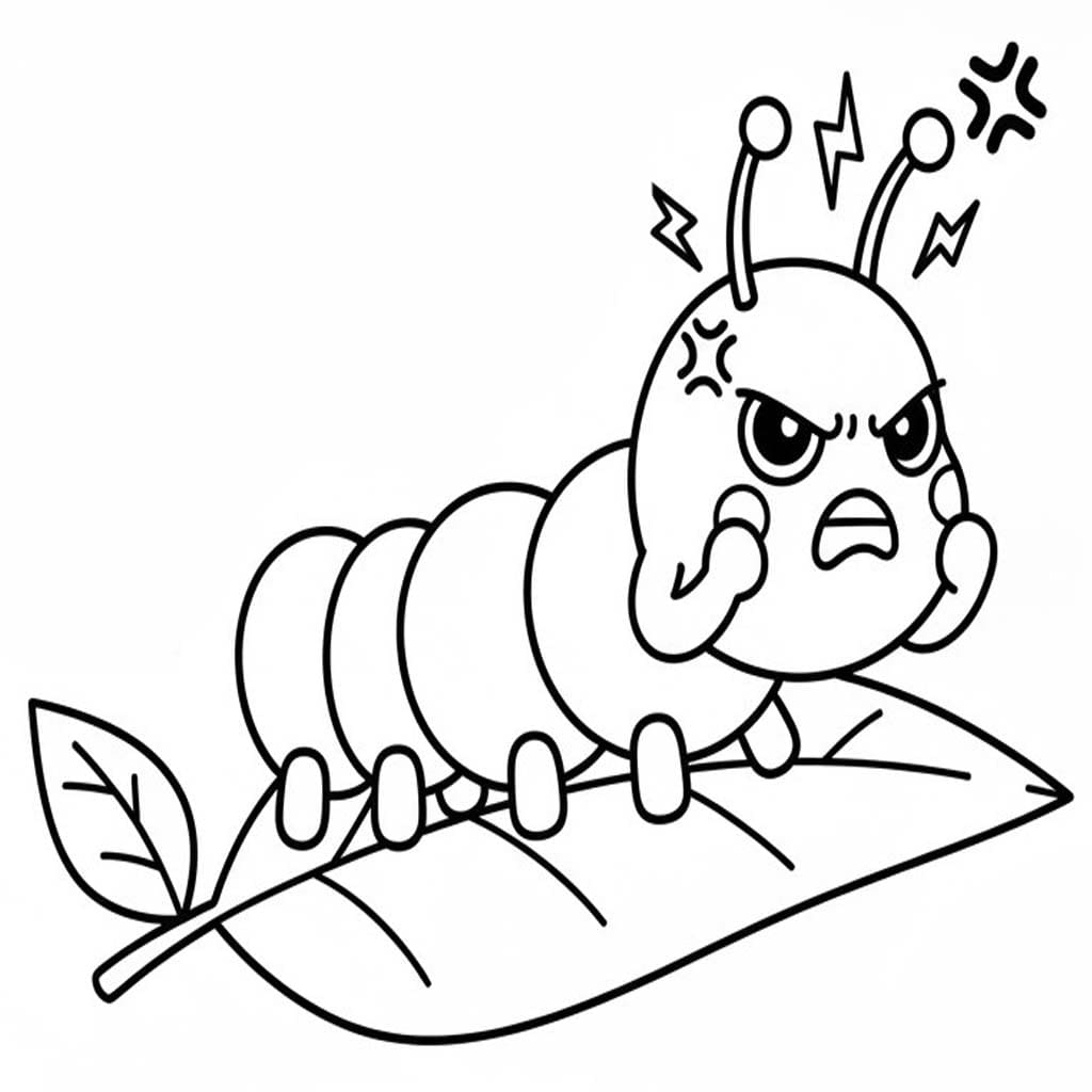 イモムシ 描画 ぬりえ