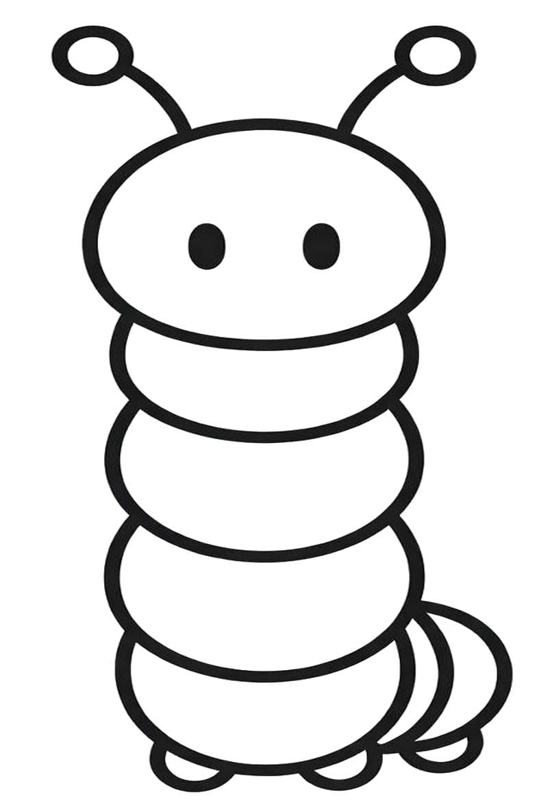イモムシ 印刷可能 ぬりえ