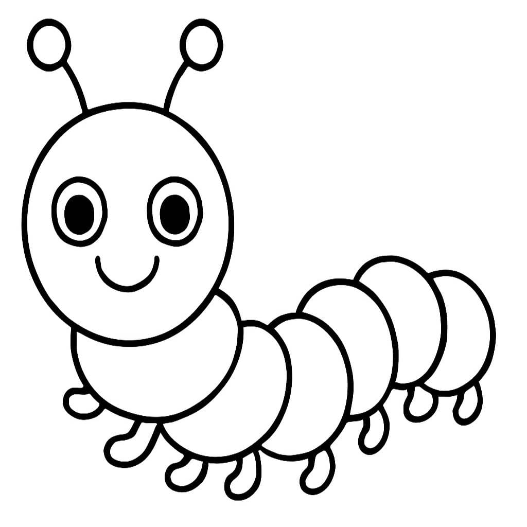 イモムシ 印刷 ぬりえ