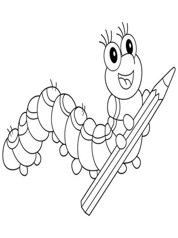 イモムシ 無料で印刷可能 ぬりえ
