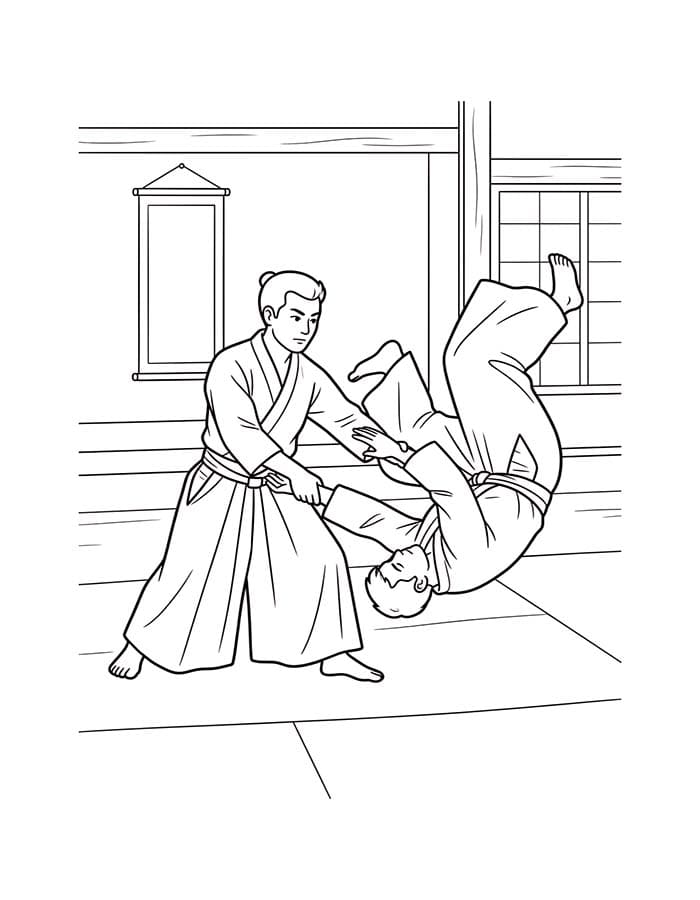 印刷 合気道 ぬりえ