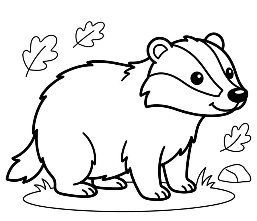 印刷 アナグマ 描く ぬりえ