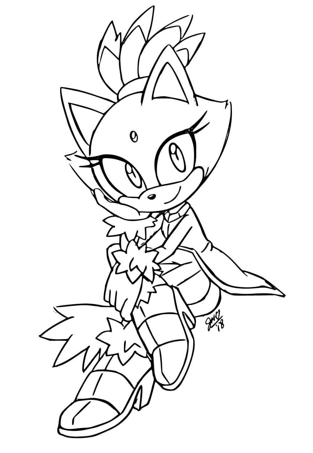 印刷 ブレイズ・ザ・キャット ぬりえ