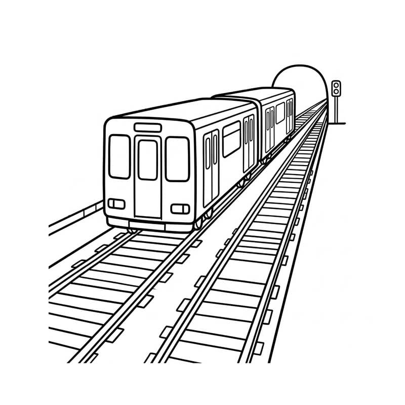 印刷 地下鉄 描く ぬりえ