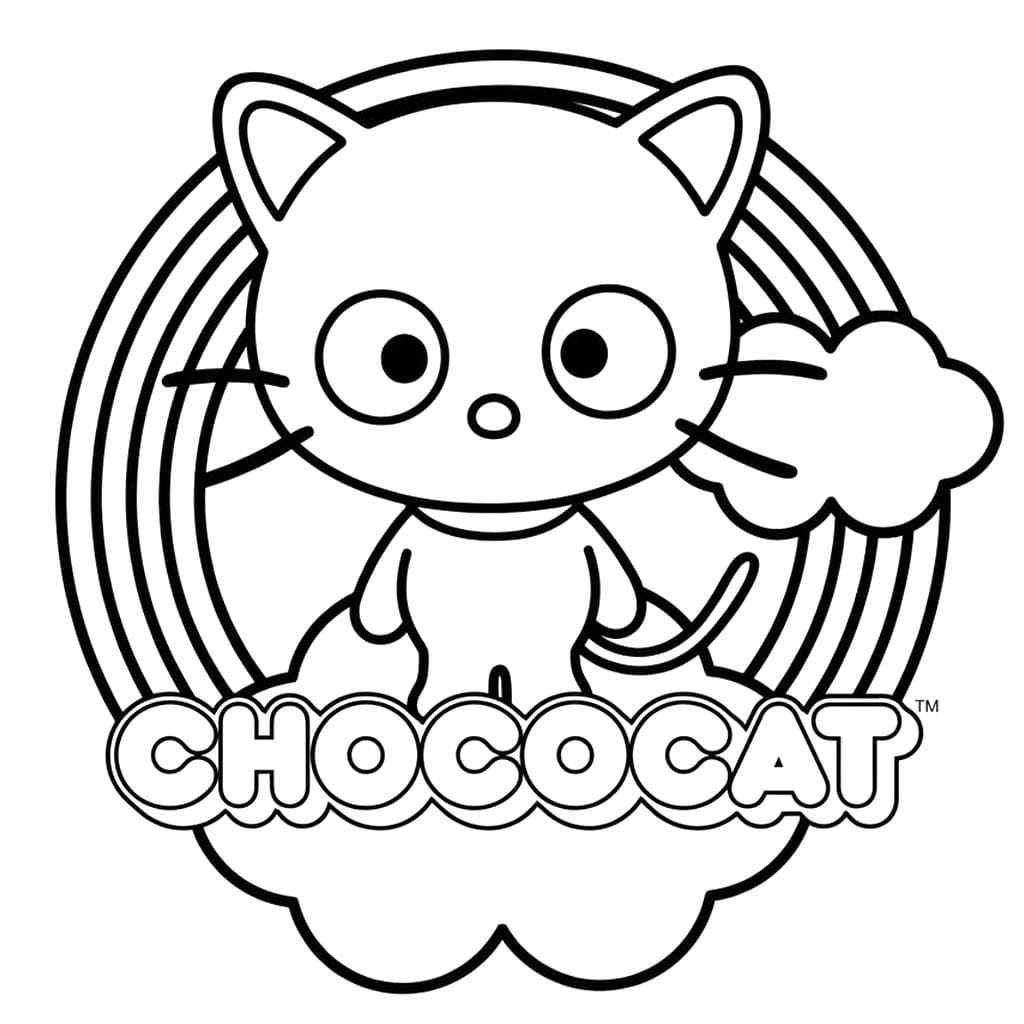 チョコキャット ぬりえ ぬりえ
