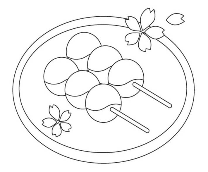 印刷 団子 描く ぬりえ