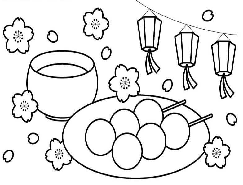 印刷 団子 ぬりえ