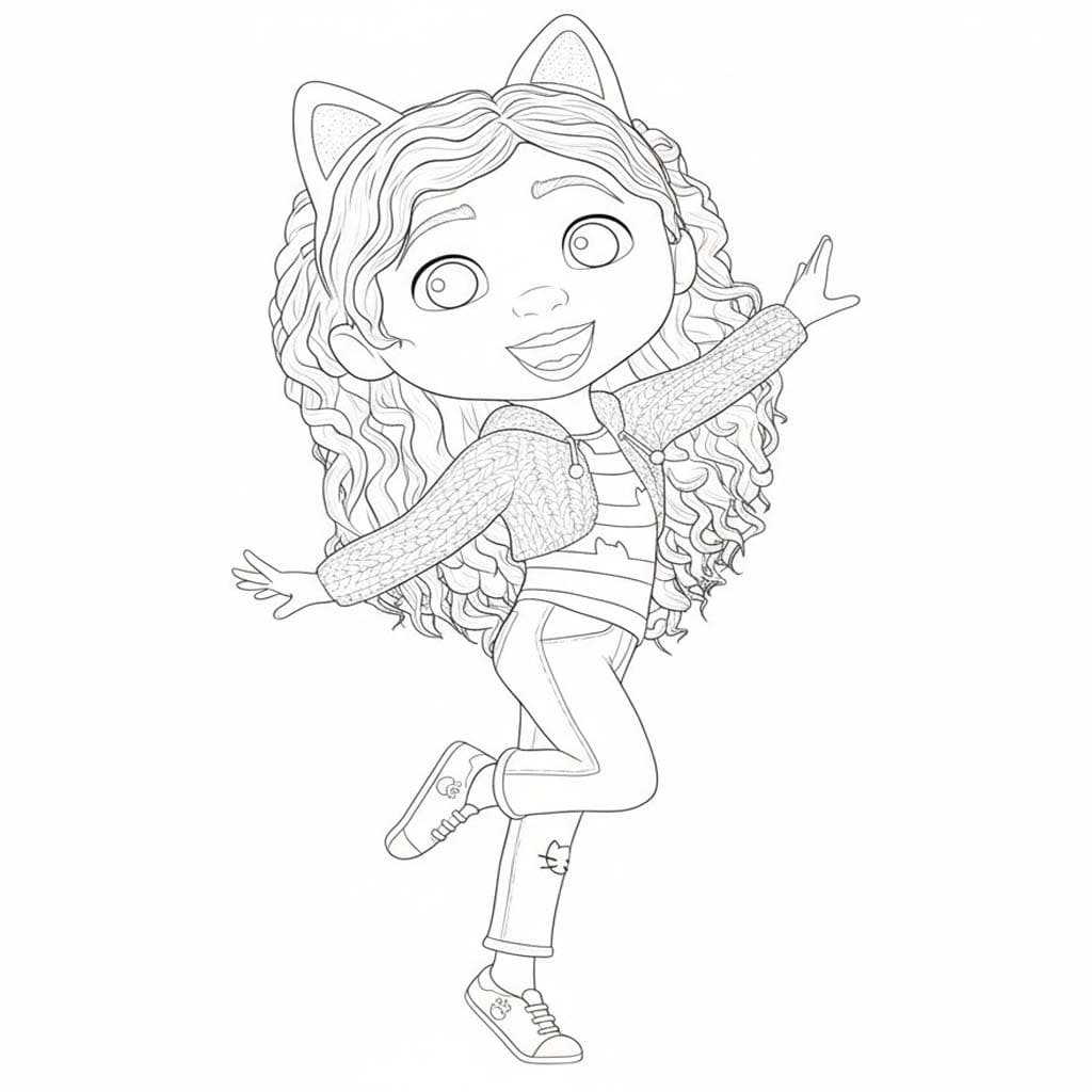 印刷 ギャビーのドールハウス 描く ぬりえ