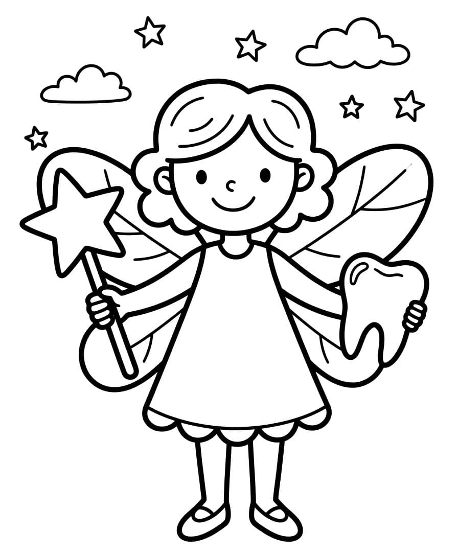 印刷 歯の妖精 描く ぬりえ