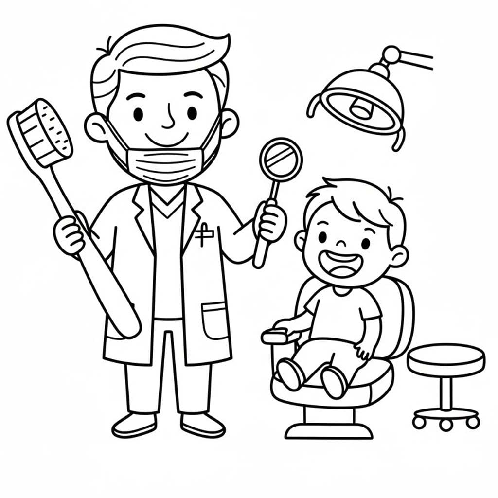 印刷 歯医者 ぬりえ