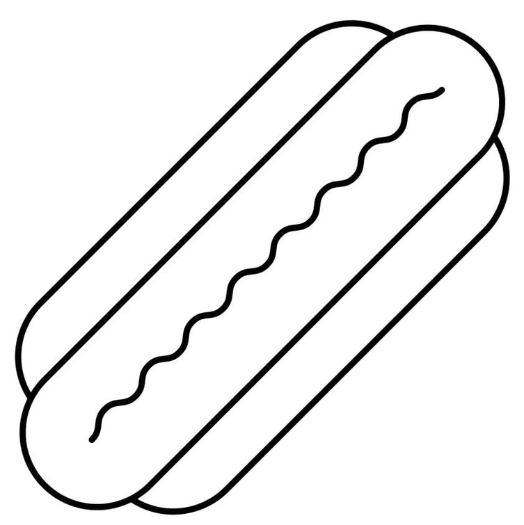 印刷 ホットドッグ 描く ぬりえ