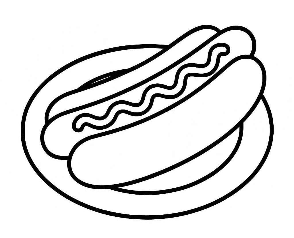 印刷 ホットドッグ ぬりえ