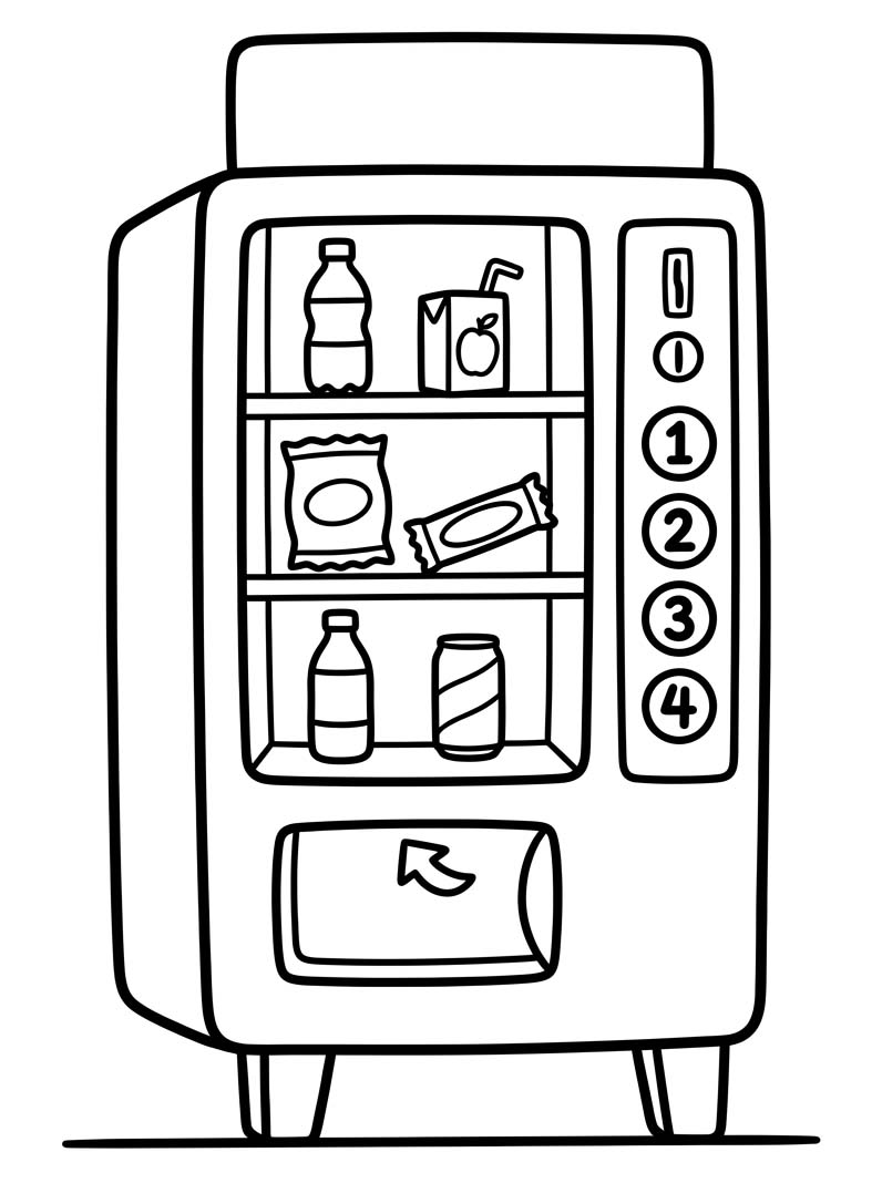 印刷 自動販売機 描く ぬりえ