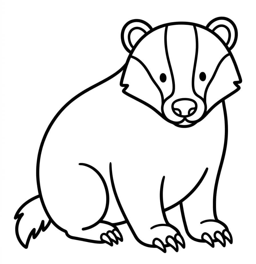 印刷可能 アナグマ 描く ぬりえ