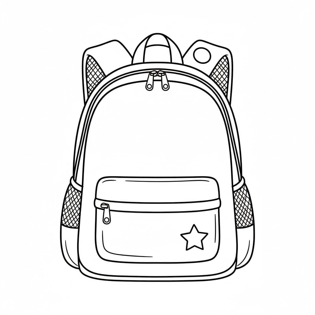 印刷可能 バックパック ぬりえ