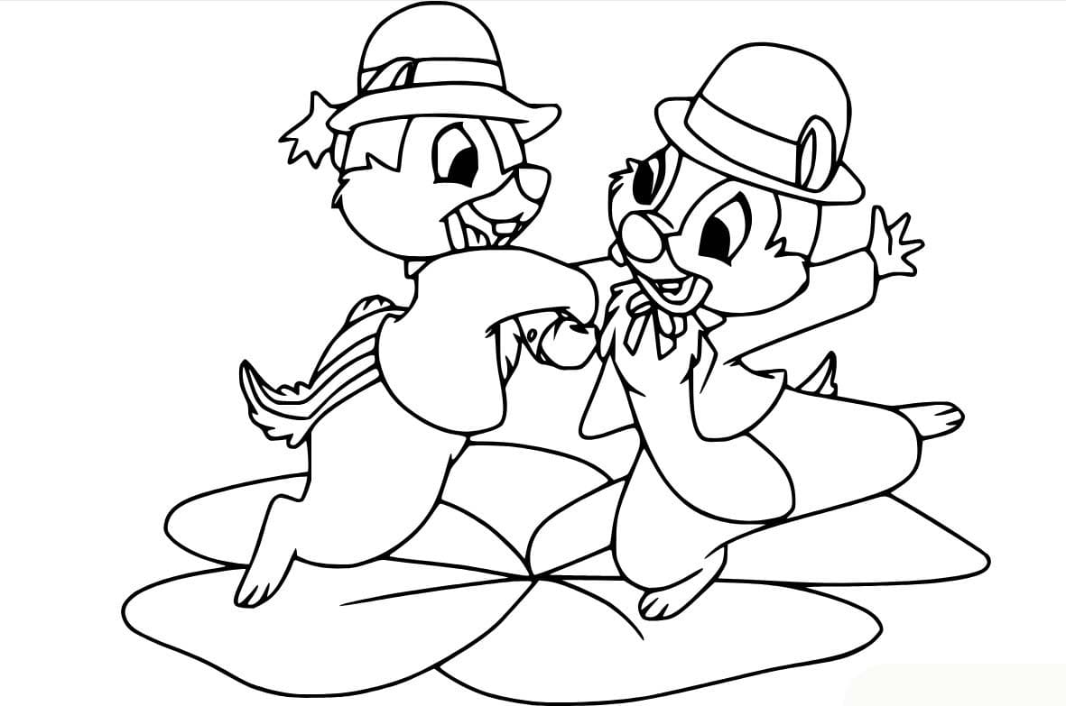 印刷可能 チップとデール ぬりえ