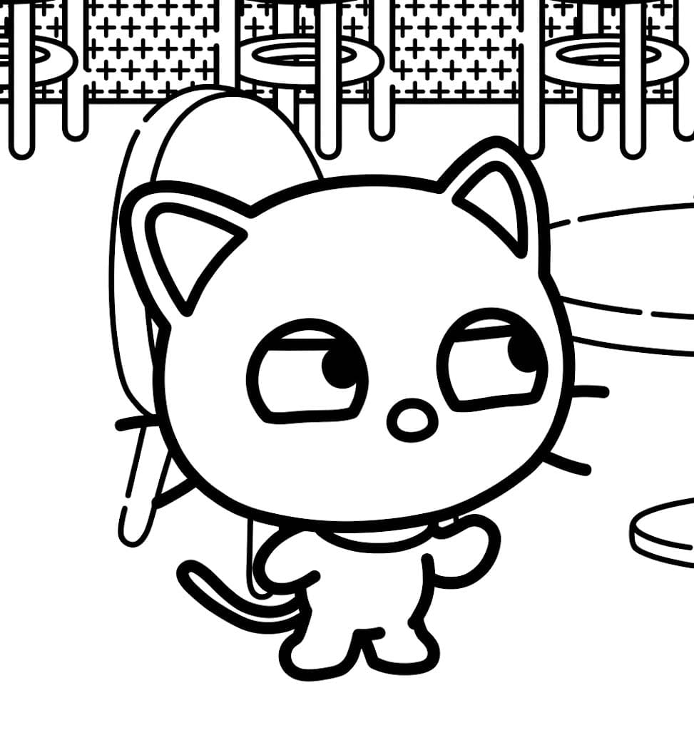 印刷可能 チョコキャット 描く ぬりえ