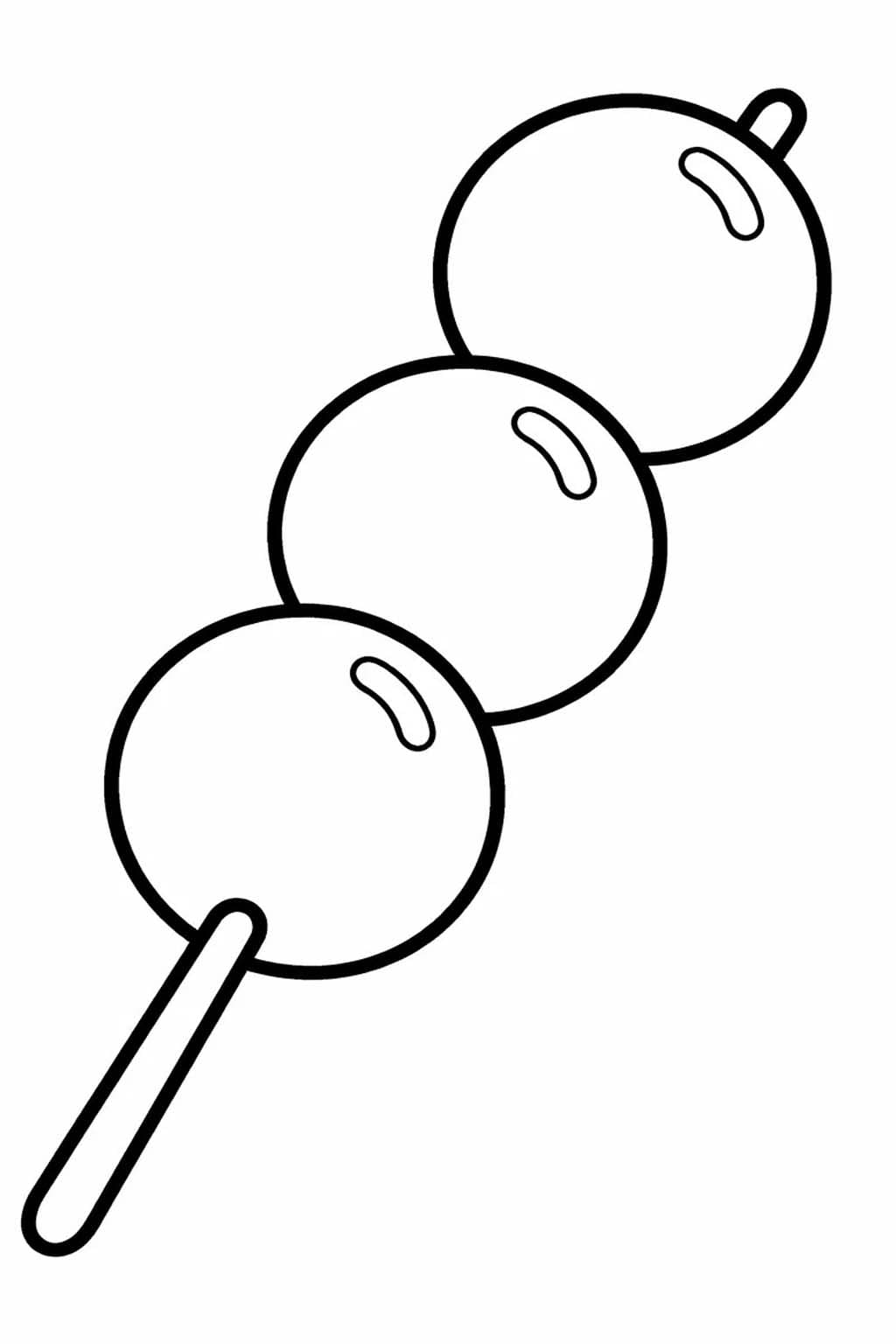 印刷可能 団子 描く ぬりえ