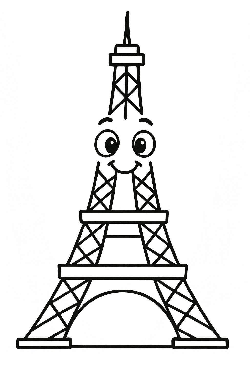 印刷可能 エッフェル塔 ぬりえ