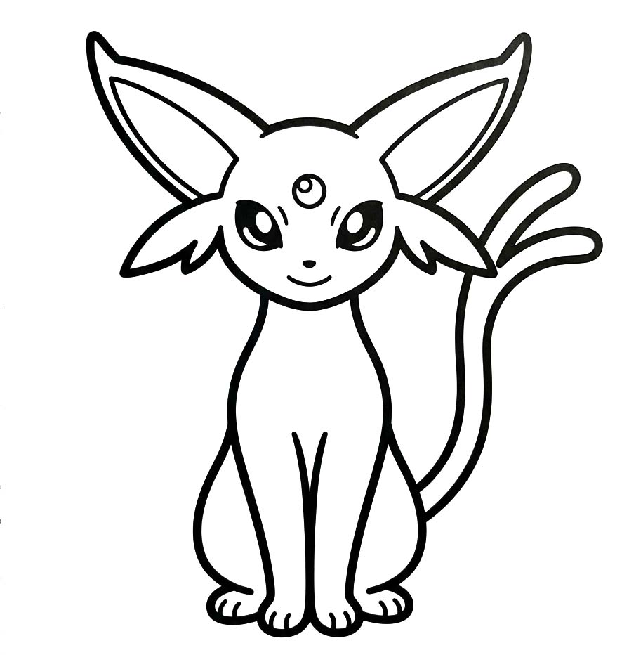 印刷可能 エーフィ 描く ぬりえ