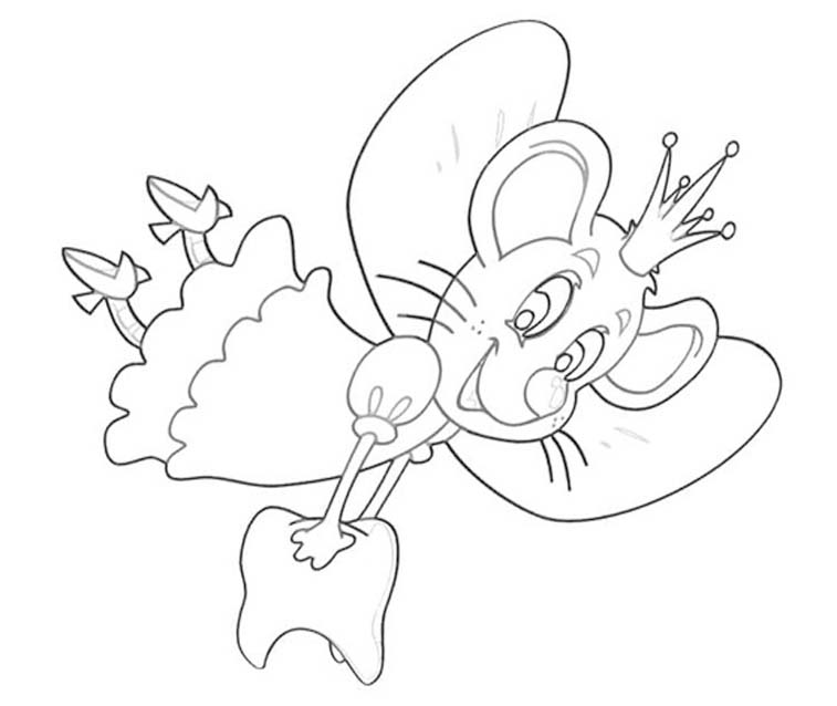 印刷可能 歯の妖精 描く ぬりえ