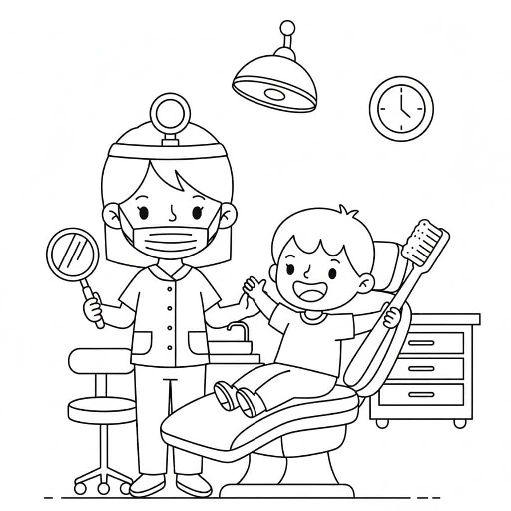印刷可能 歯医者 ぬりえ