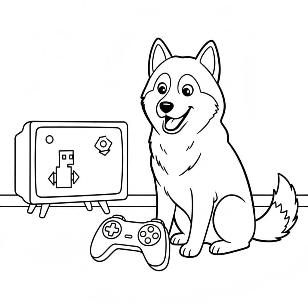 印刷可能 ハスキー 描く ぬりえ