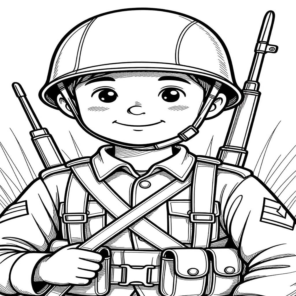 印刷可能 兵士たち 描く ぬりえ