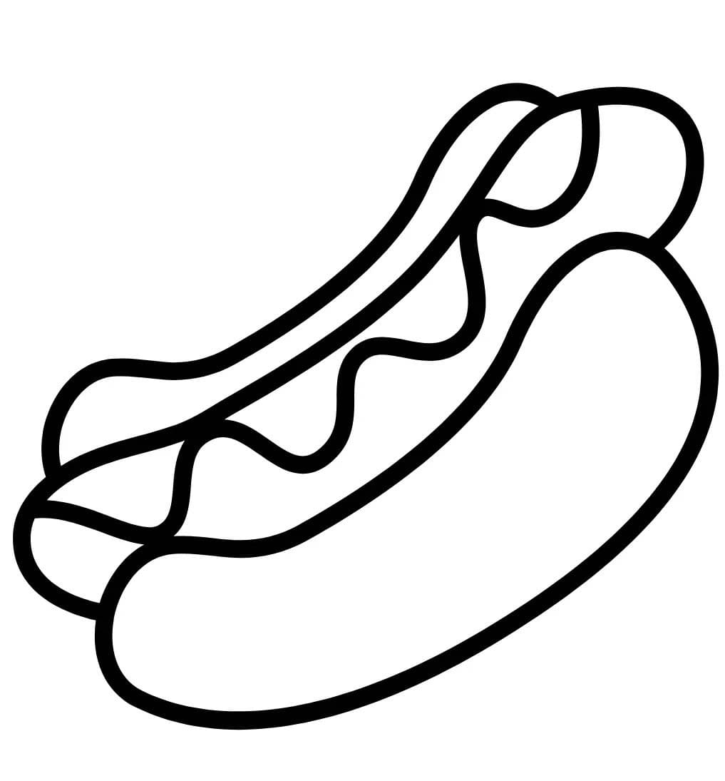 ホットドッグ ぬりえ ぬりえ
