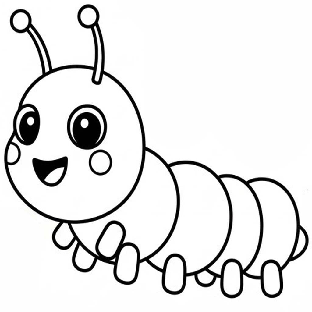 印刷可能 イモムシ 描く ぬりえ
