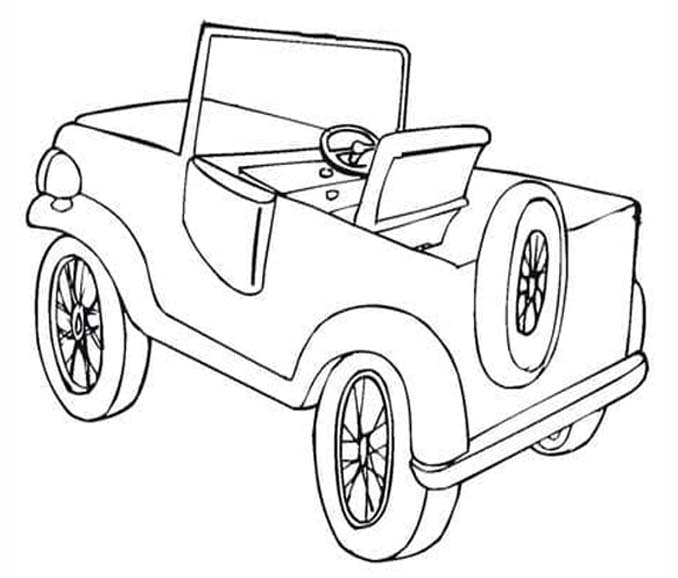 印刷可能 ジープ 描く ぬりえ