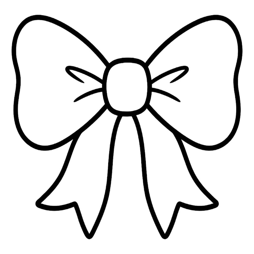 印刷可能 髪の弓 ぬりえ