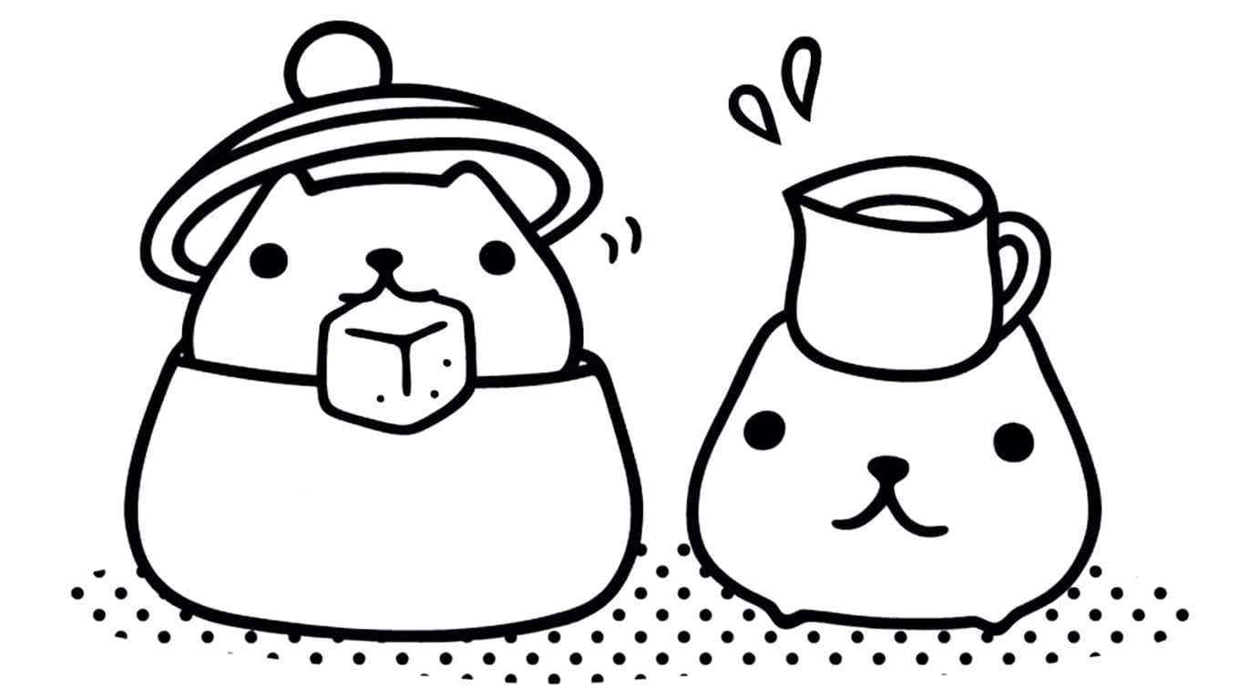 印刷可能 カピバラさん ぬりえ