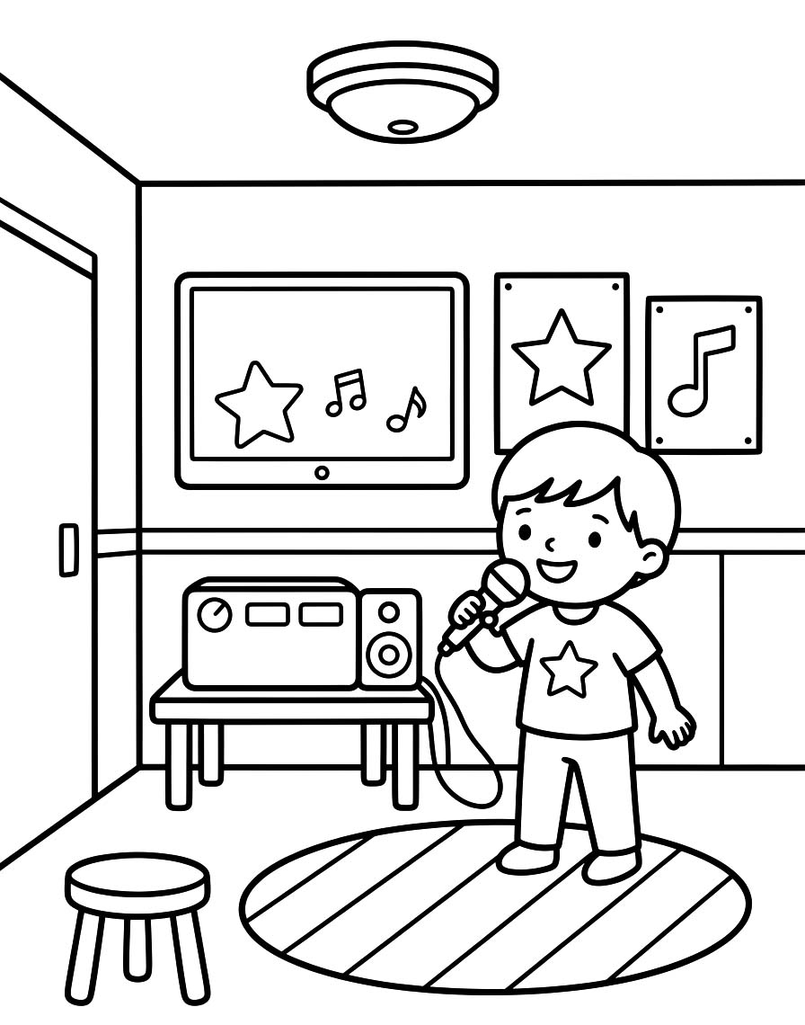 印刷可能 カラオケ 描く ぬりえ