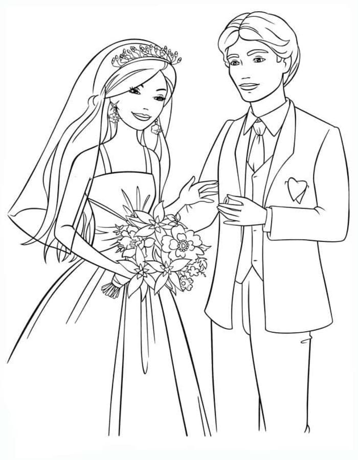 印刷可能 結婚式 ぬりえ