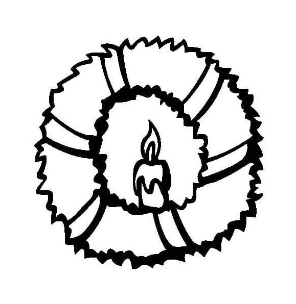 印刷可能 クリスマスリース 描く ぬりえ