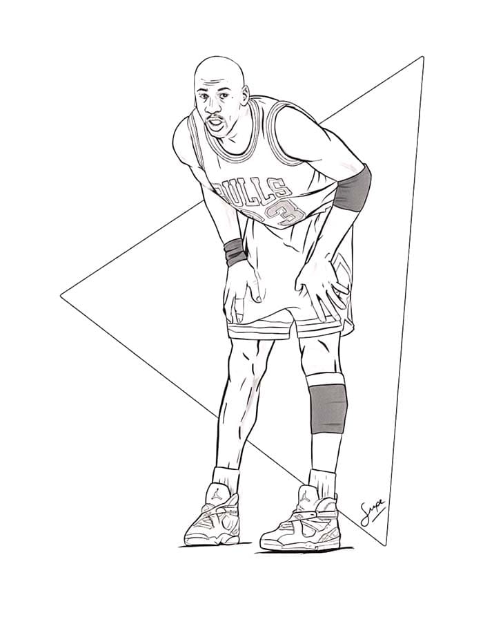 印刷可能 マイケル・ジョーダン 描く ぬりえ