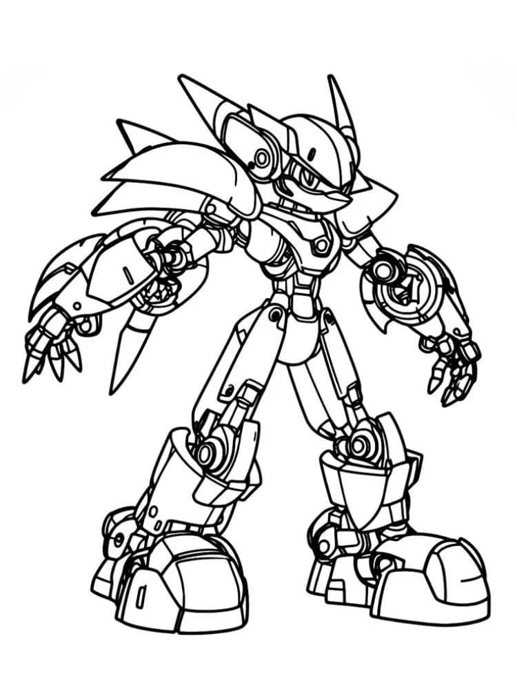 印刷可能 メタルソニック ぬりえ