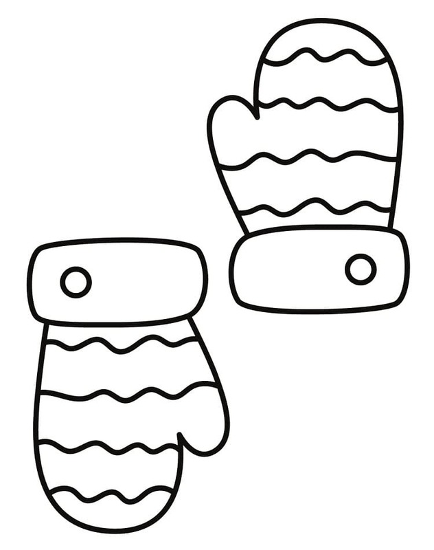 印刷可能 ミトン ぬりえ