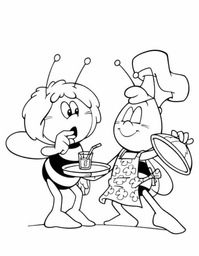 印刷可能 みつばちマーヤの冒険 描く ぬりえ