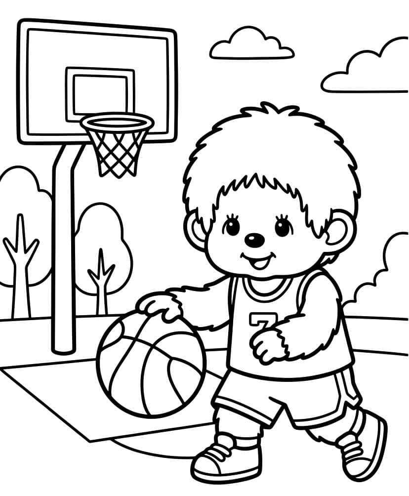 印刷可能 モンチッチ 描く ぬりえ