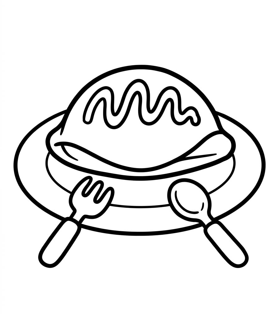 印刷可能 オムライス 描く ぬりえ