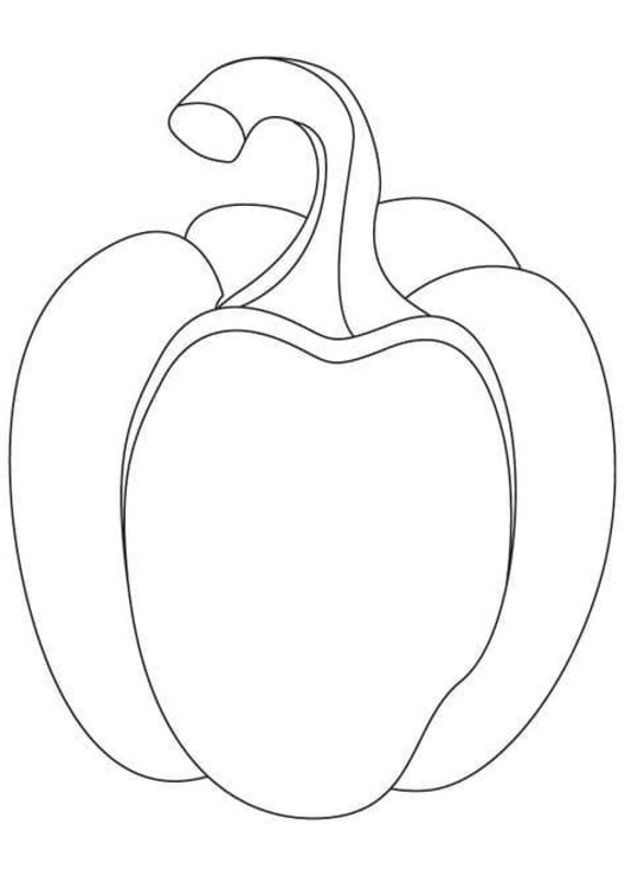 印刷可能 ピーマン 描く ぬりえ