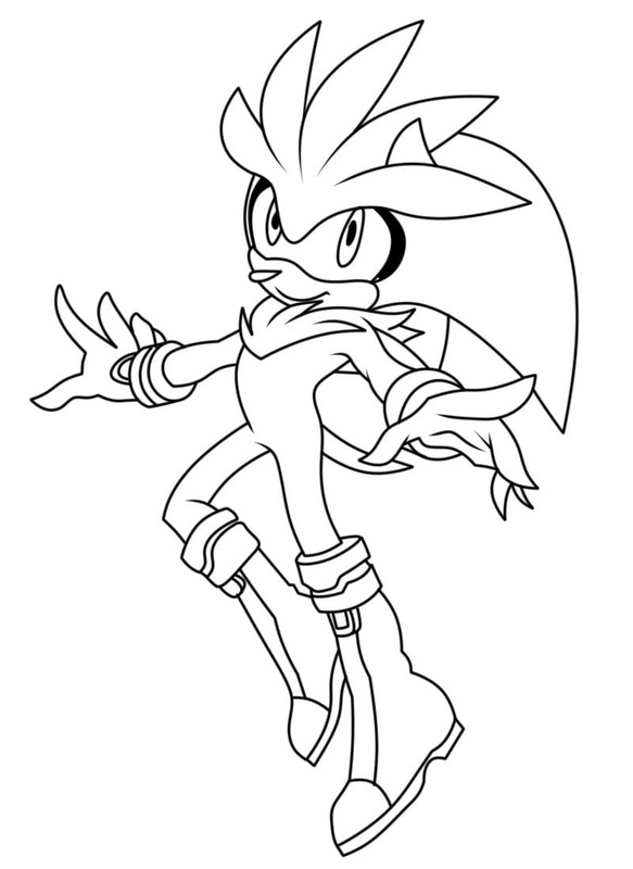 印刷可能 シルバー・ザ・ヘッジホッグ 描く ぬりえ