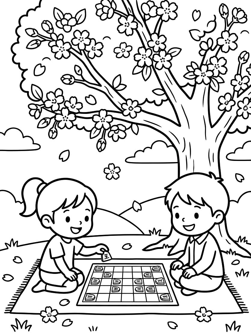 印刷可能 将棋 ぬりえ